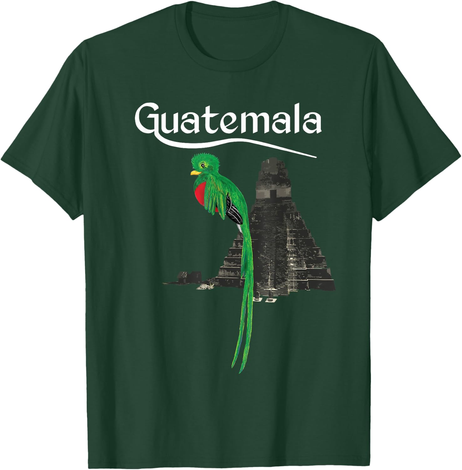 Guatemala Chapin Antigua Quetzal Tikal Peten Maya Guate 502 T-Shirt - T-Shirt | Forest