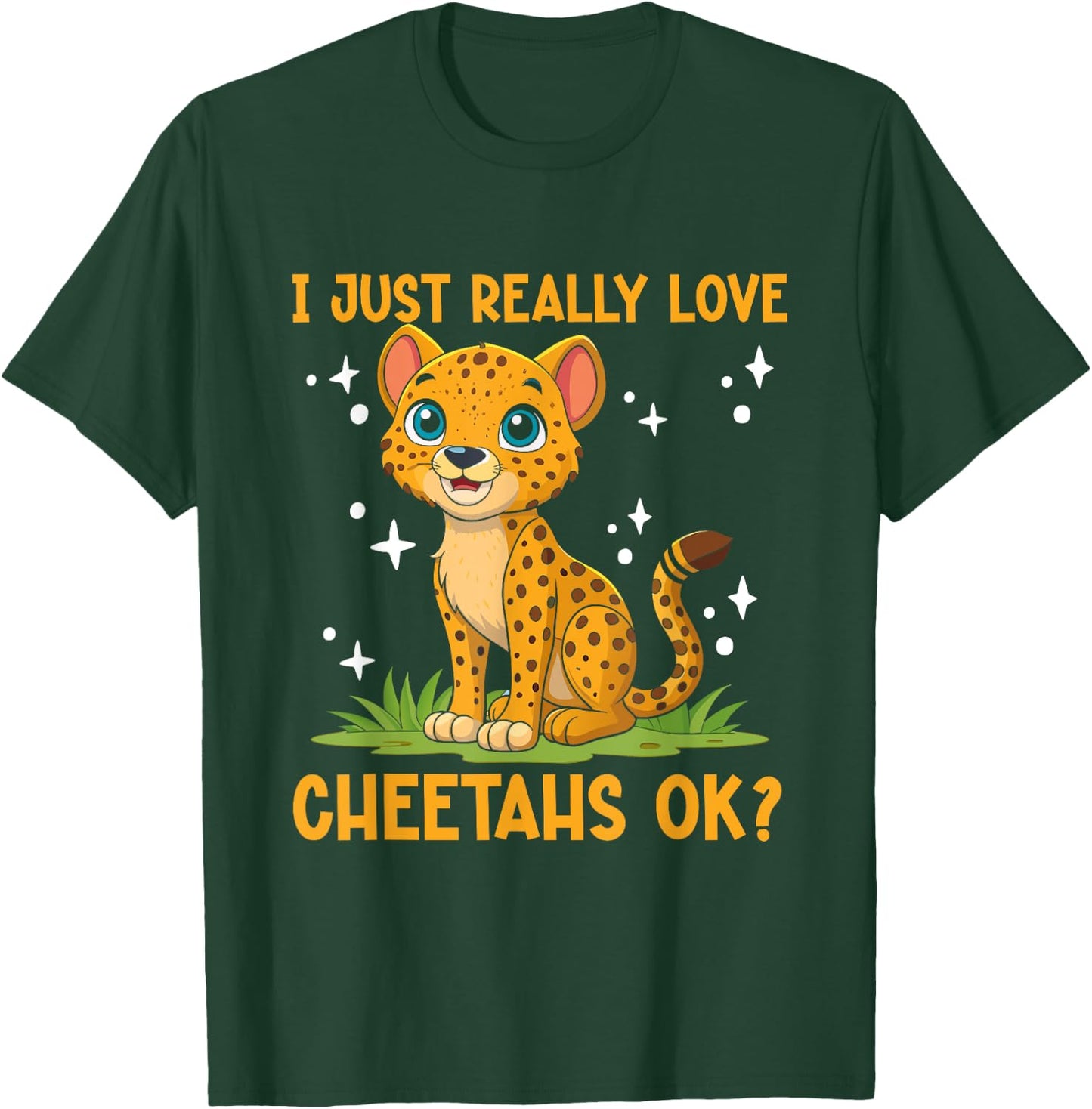 Cheetah Kids I Just Really Love Cheetahs Ok T-Shirt - T-Shirt | Forest