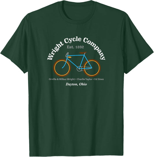 Wright Brothers Cycle Bicycle Company First Airplane T-Shirt - T-Shirt | Forest