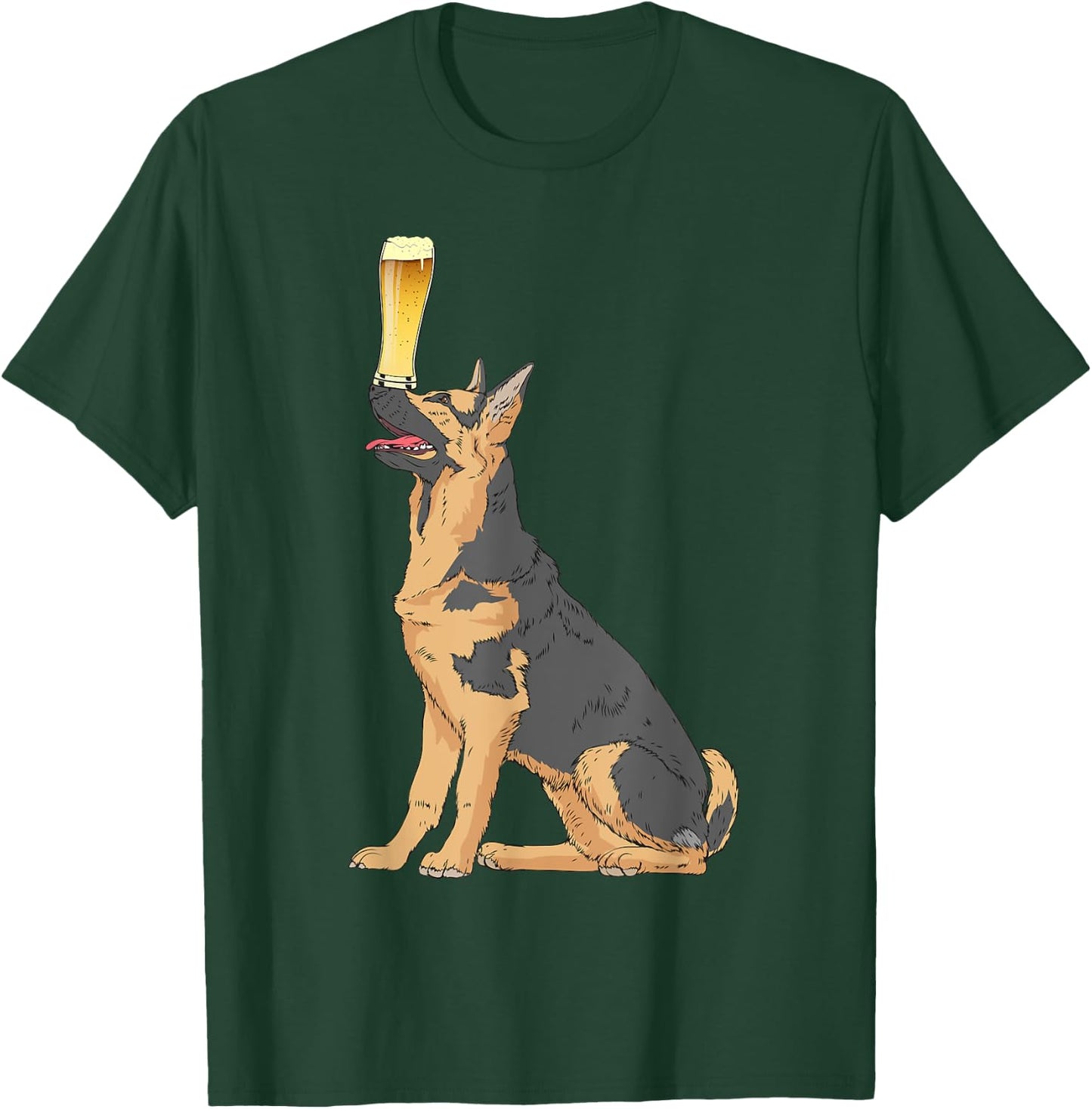 German Shepherd Vintage Dogs Shirt Craft Beer T-Shirt - T-Shirt | Forest
