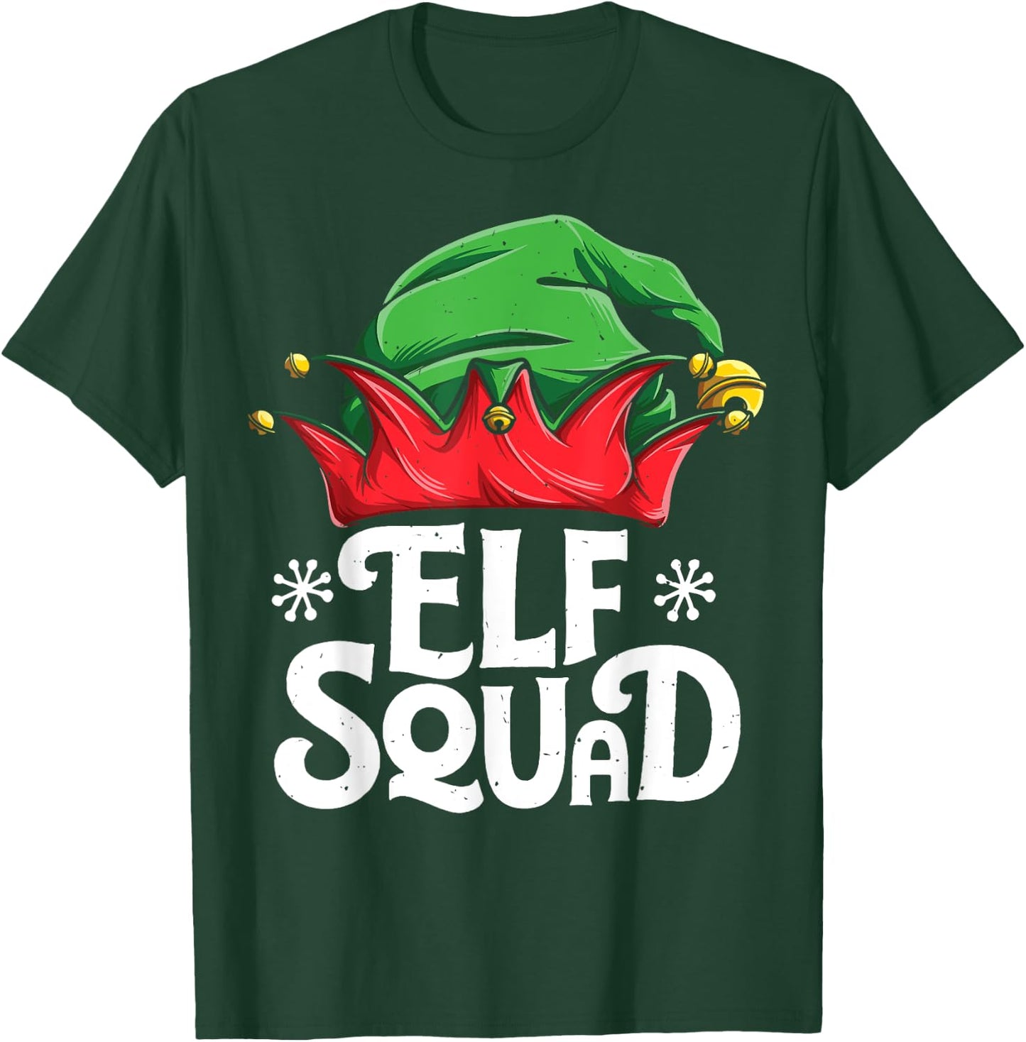 Elf Squad Christmas Funny Elves Family Matching Pyjamas Xmas T-Shirt - T-Shirt | Forest