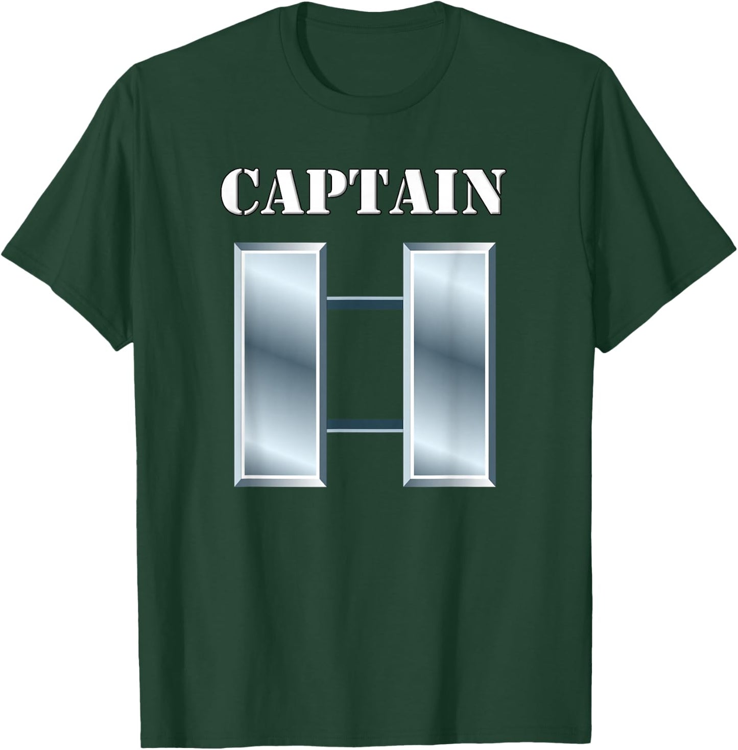Captain - Army Officer Rank Insignia T-Shirt - T-Shirt | Forest