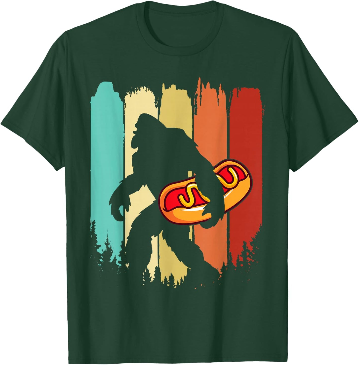 Funny Hot Dog Art Women Bigfoot Hotdog Lovers T-Shirt - T-Shirt | Forest