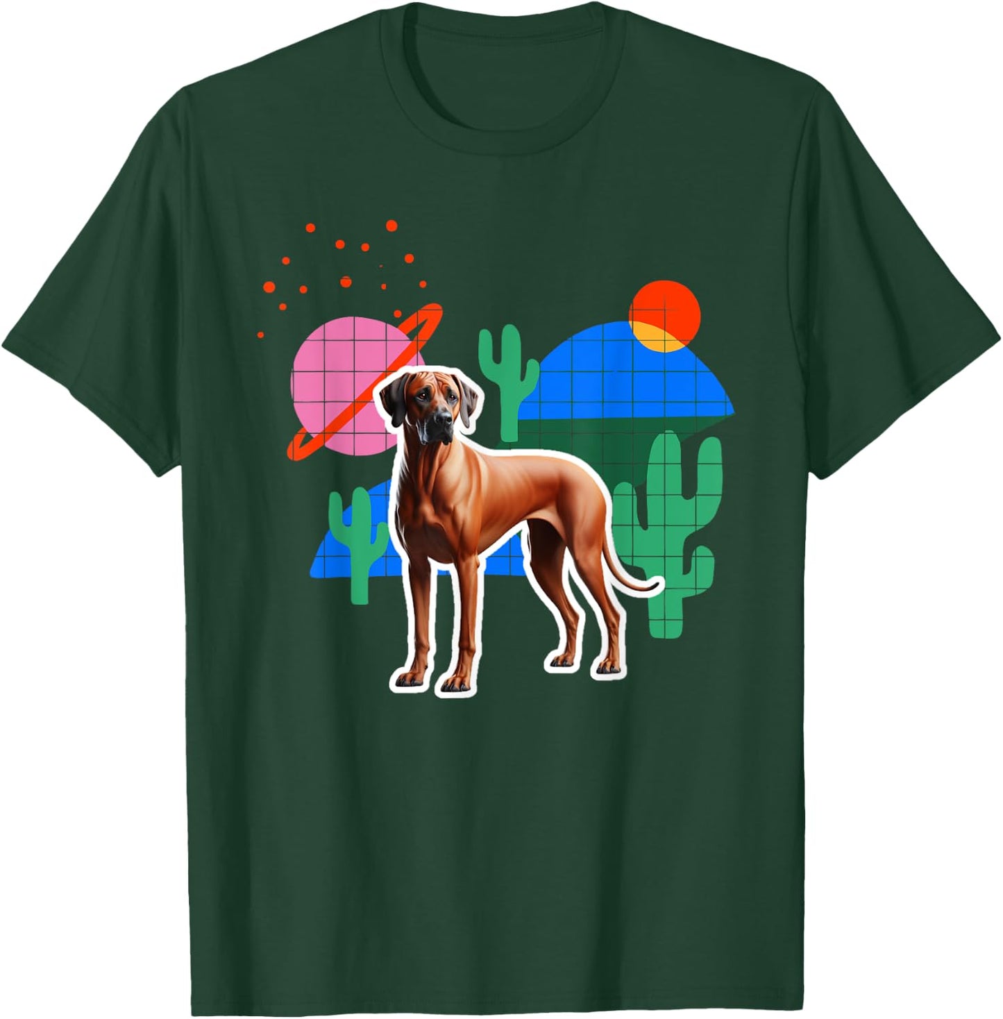 Rhodesian Ridgeback Desert Design Dog T-Shirt - T-Shirt | Forest