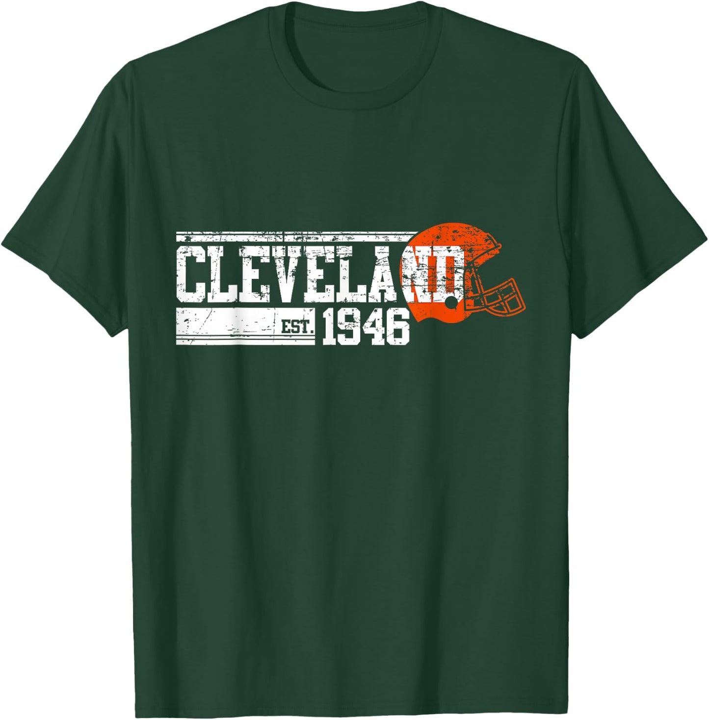 Vintage Cleveland Football Gift T-Shirt - T-Shirt | Forest