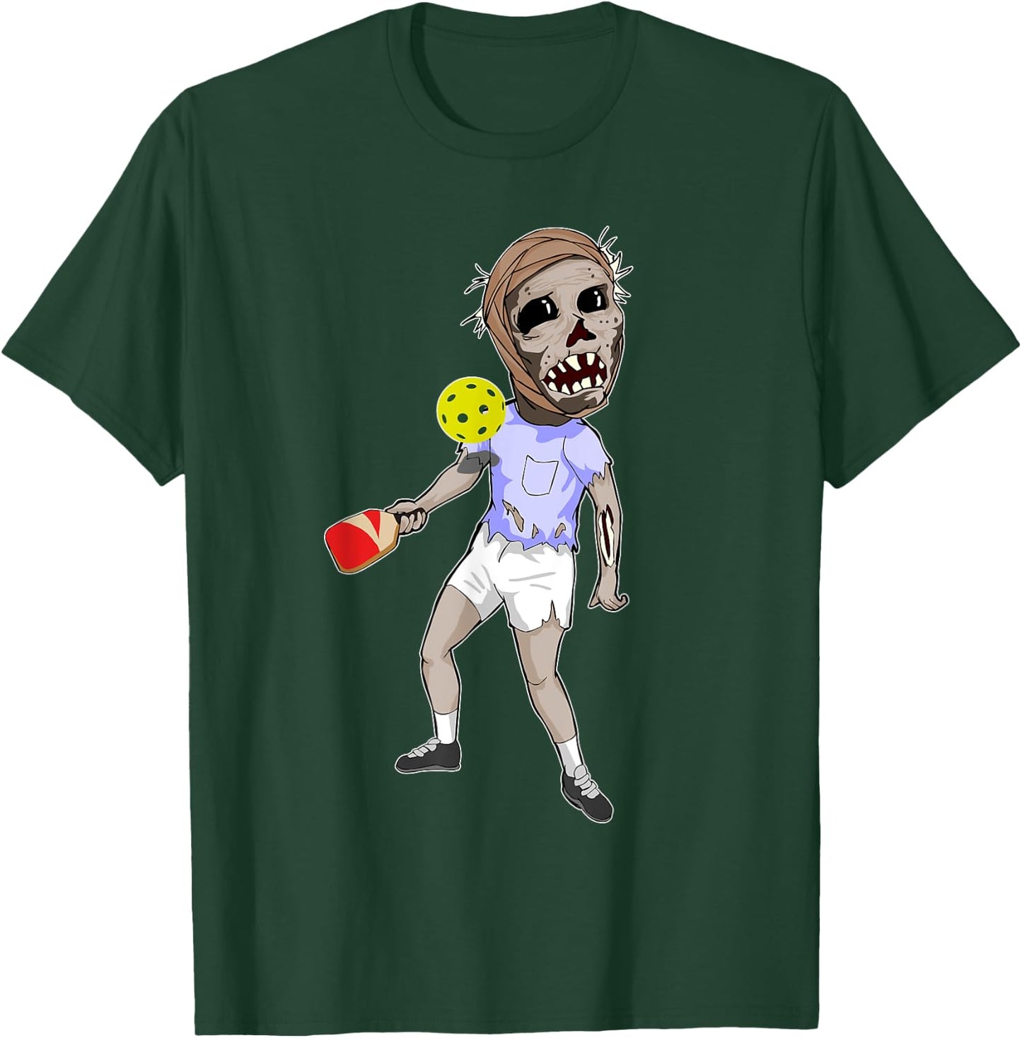 Funny Pickleball Zombie Halloween Gift Shirt T-Shirt - T-Shirt | Forest