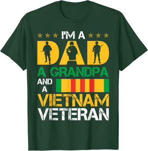 I'm A Dad, A Grandpa and A Vietnam Veteran Christmas Gifts T-Shirt - T-Shirt | Forest