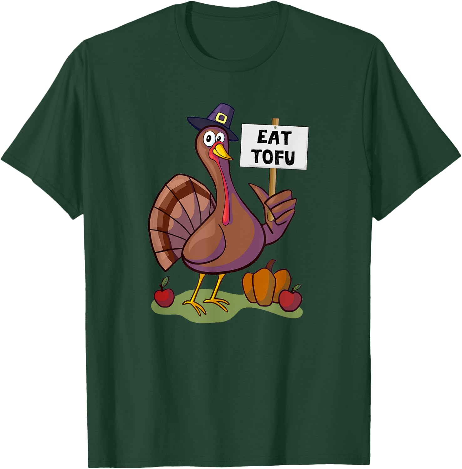 Thanksgiving Turkey Day Shirts Eat Tofu Thanksgiving Vegetarian Turkey Funny T-Shirt - T-Shirt | Forest