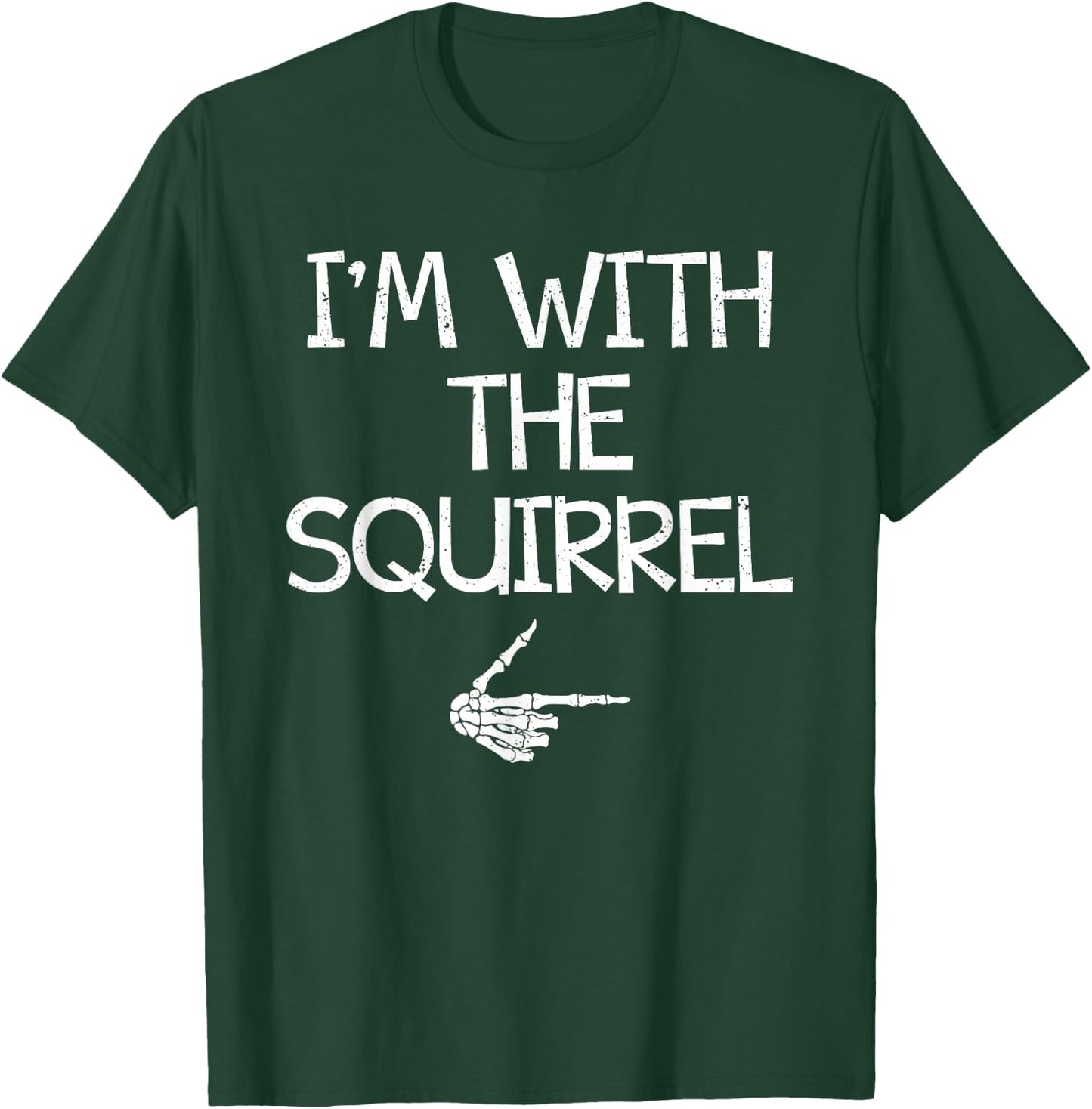 I'm With The Squirrel Halloween Costume Couples Matching T-Shirt - T-Shirt | Forest