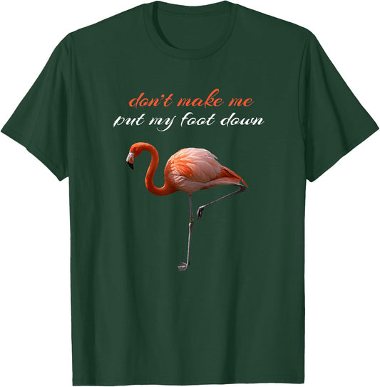 Flamingo Don't Make Me Put My Foot Down Summer T-Shirt - T-Shirt | Forest