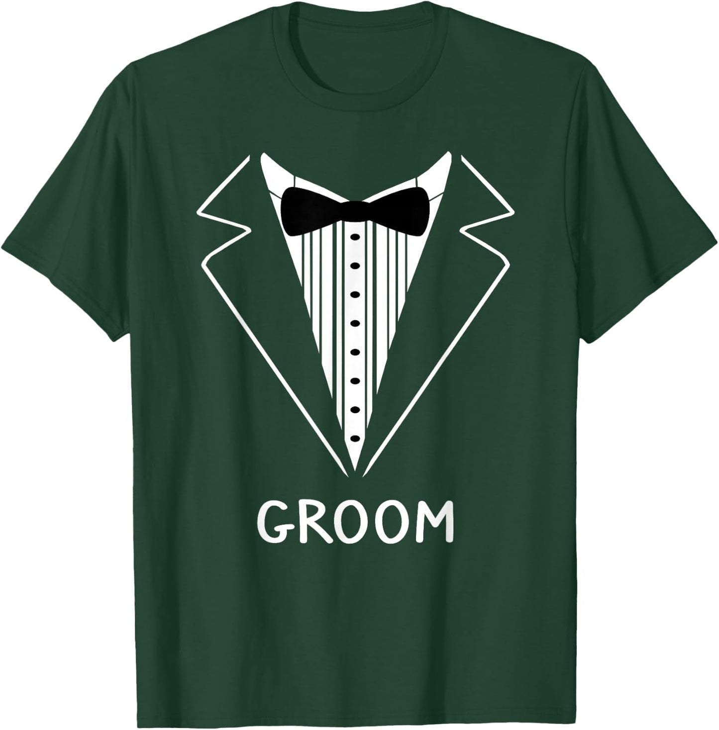 Groom Wedding Tux Bachelor Ceremony Best Man T-Shirt - T-Shirt | Forest
