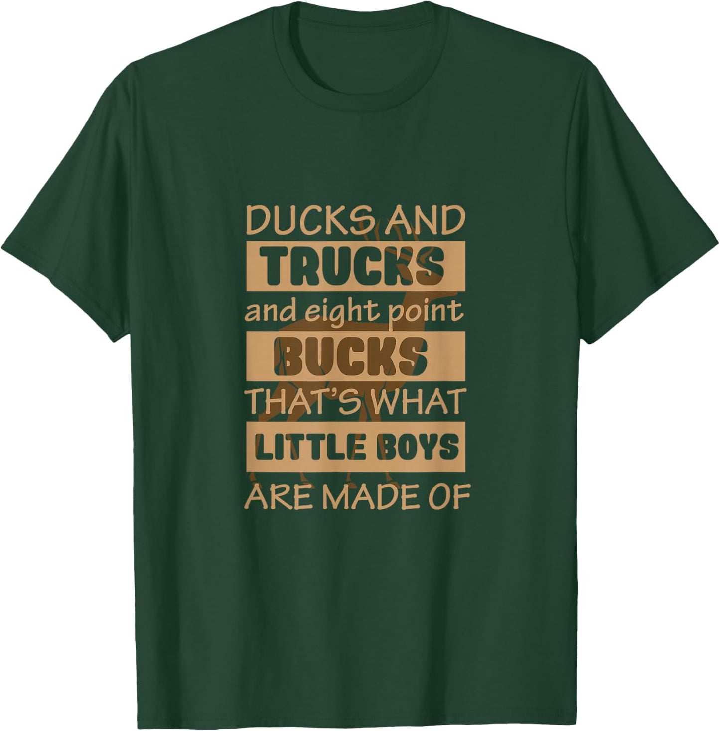 Cute Hunting - Ducks Trucks Bucks - Little Boys T-Shirt - T-Shirt | Forest