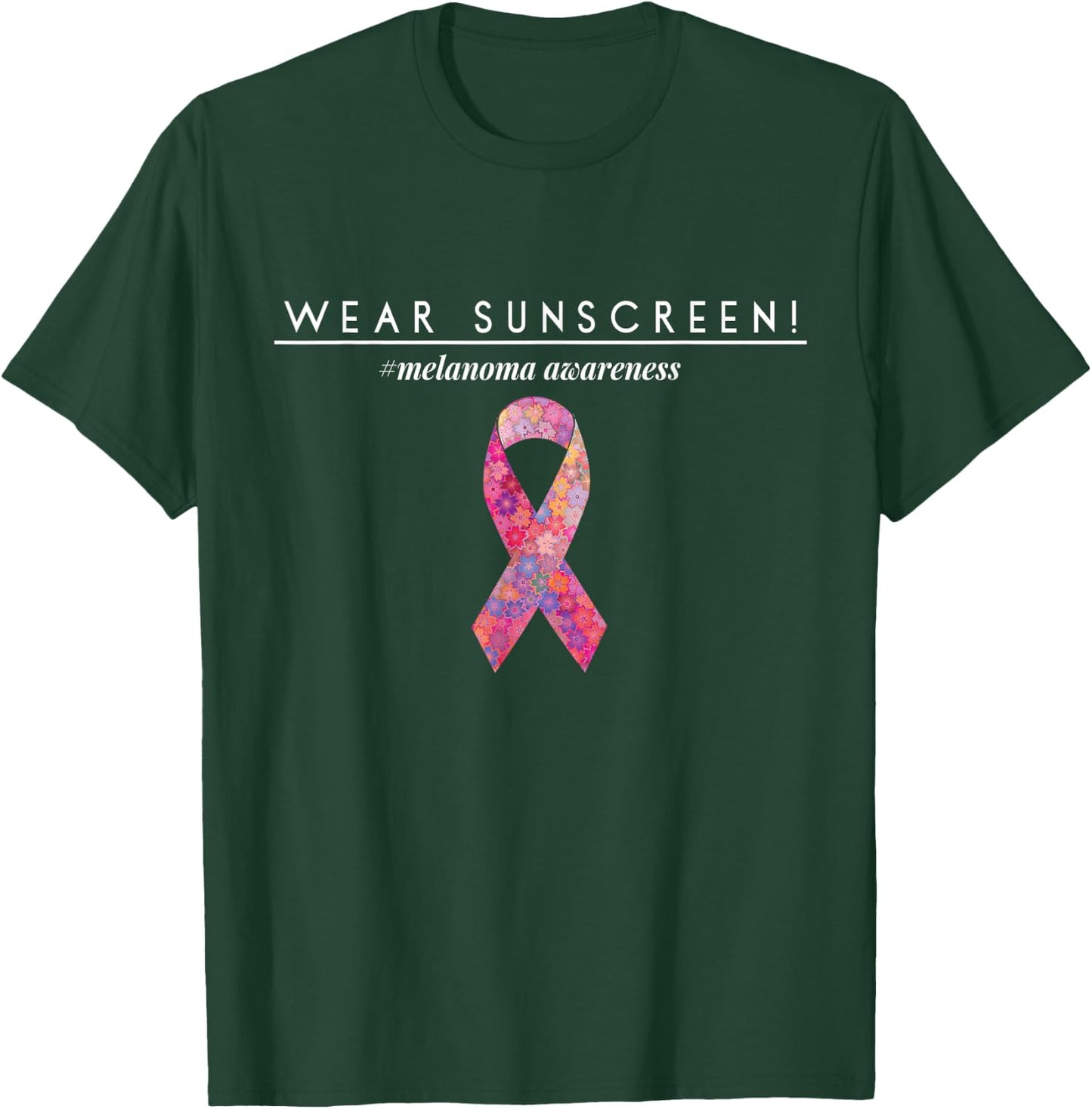 Wear Sunscreen T Shirt Melanoma Skin Cancer Awareness Shirt T-Shirt - T-Shirt | Forest