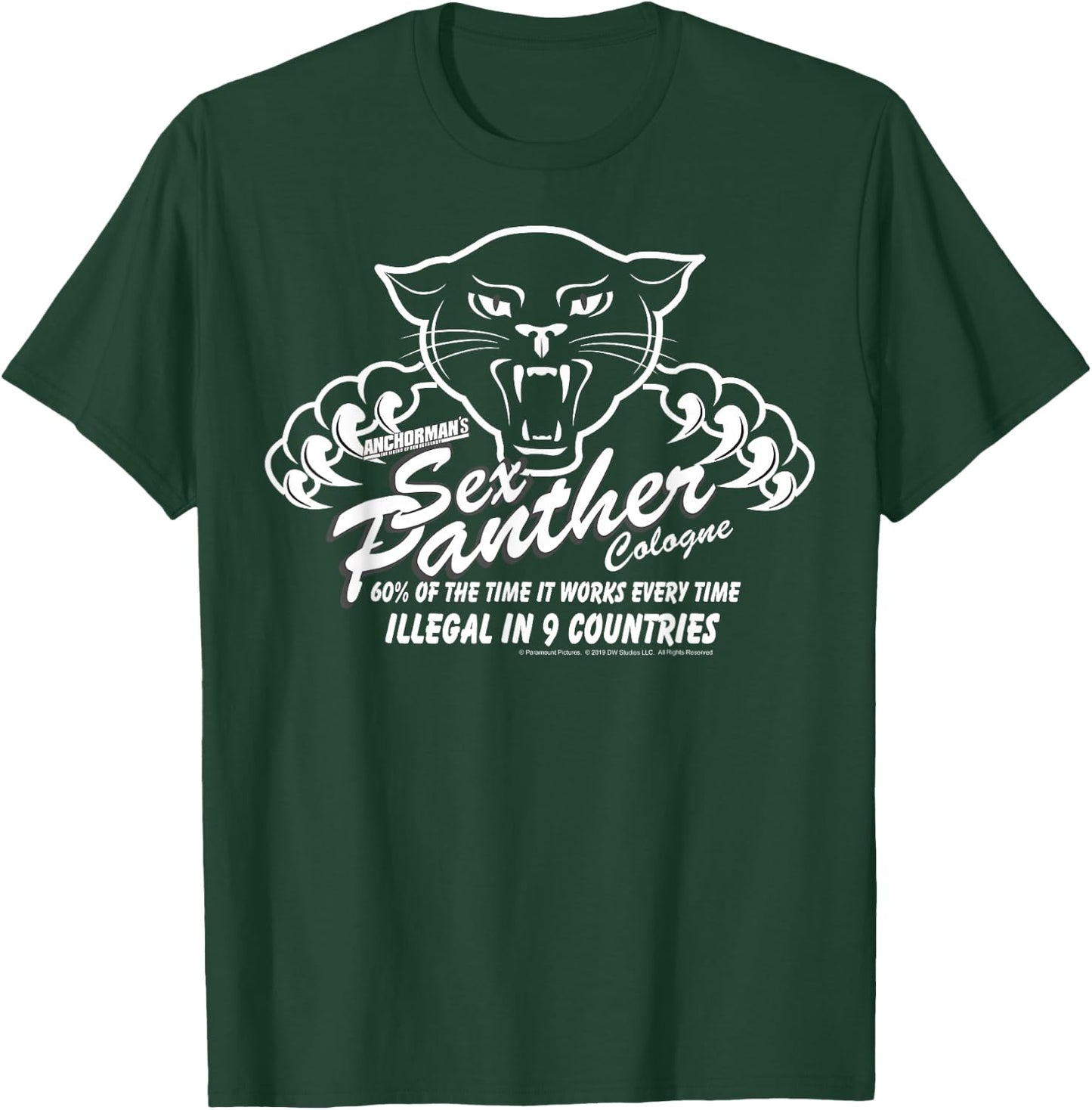 Anchorman Sex Panther Cologne Illegal in 9 Countries T-Shirt - T-Shirt | Forest