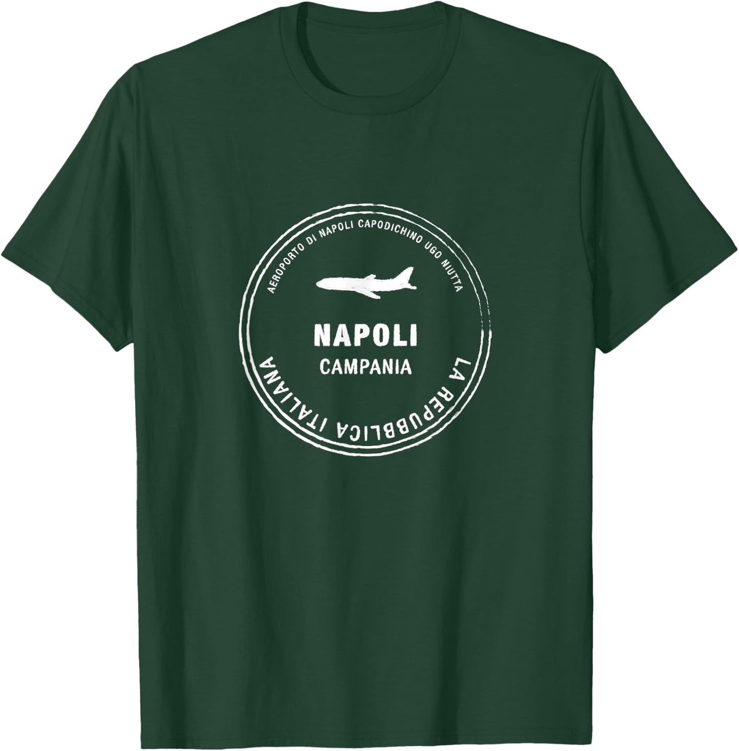 Naples Italy Passport Stamp Vacation Travel Souvenir T-Shirt - T-Shirt | Forest