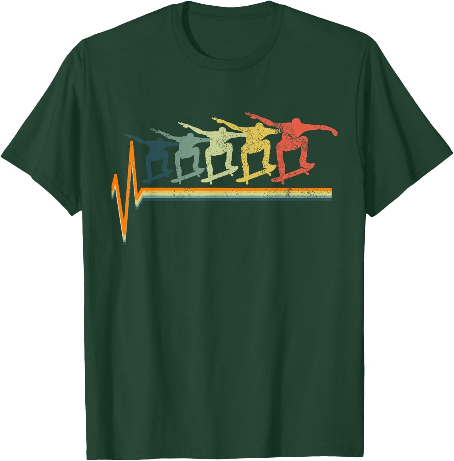 Skateboard Skater Gift Ollie Vintage T-Shirt - T-Shirt | Forest