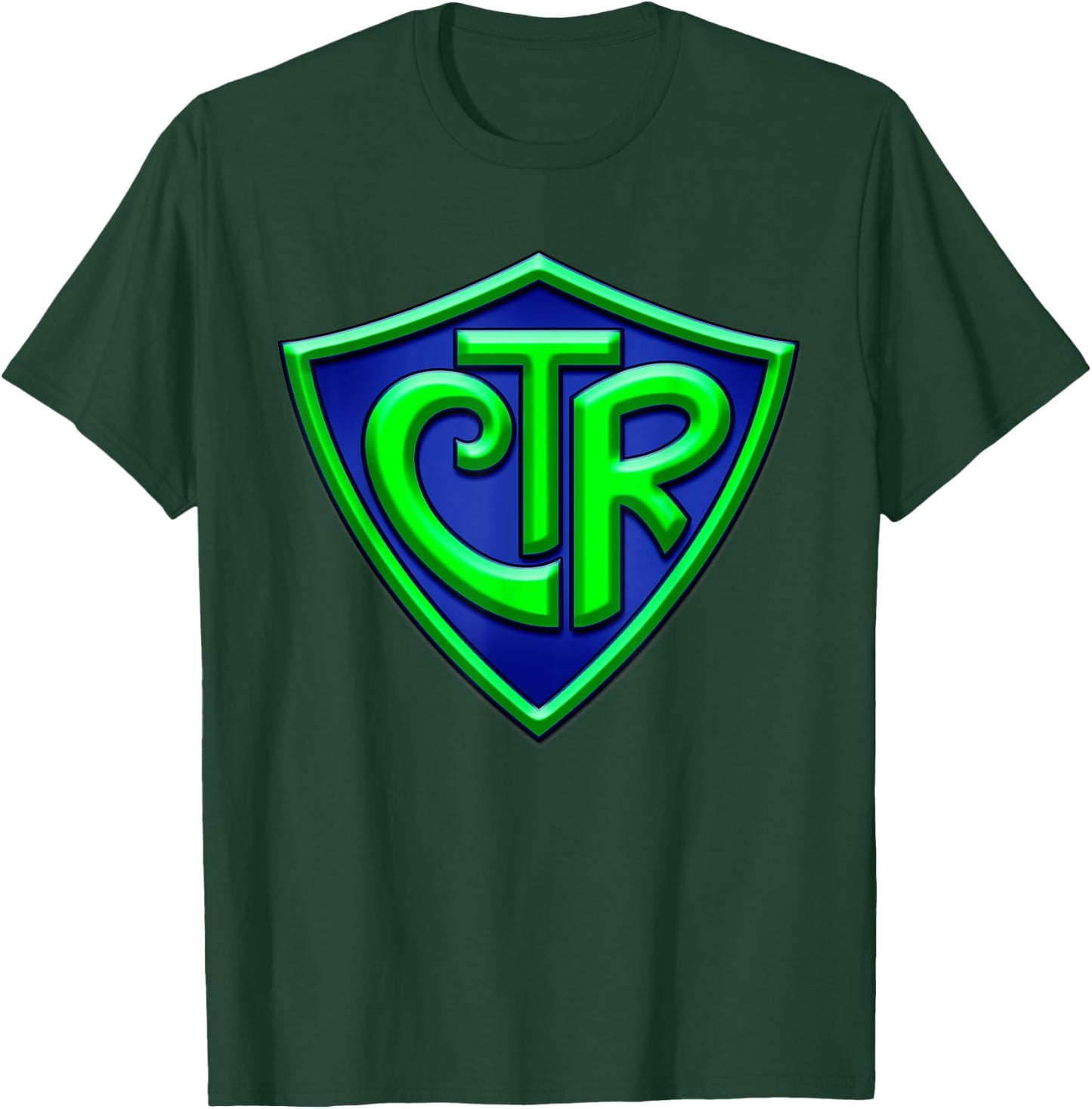CTR - Choose The Right LDS Mormon - Green/Blue T-Shirt - T-Shirt | Forest