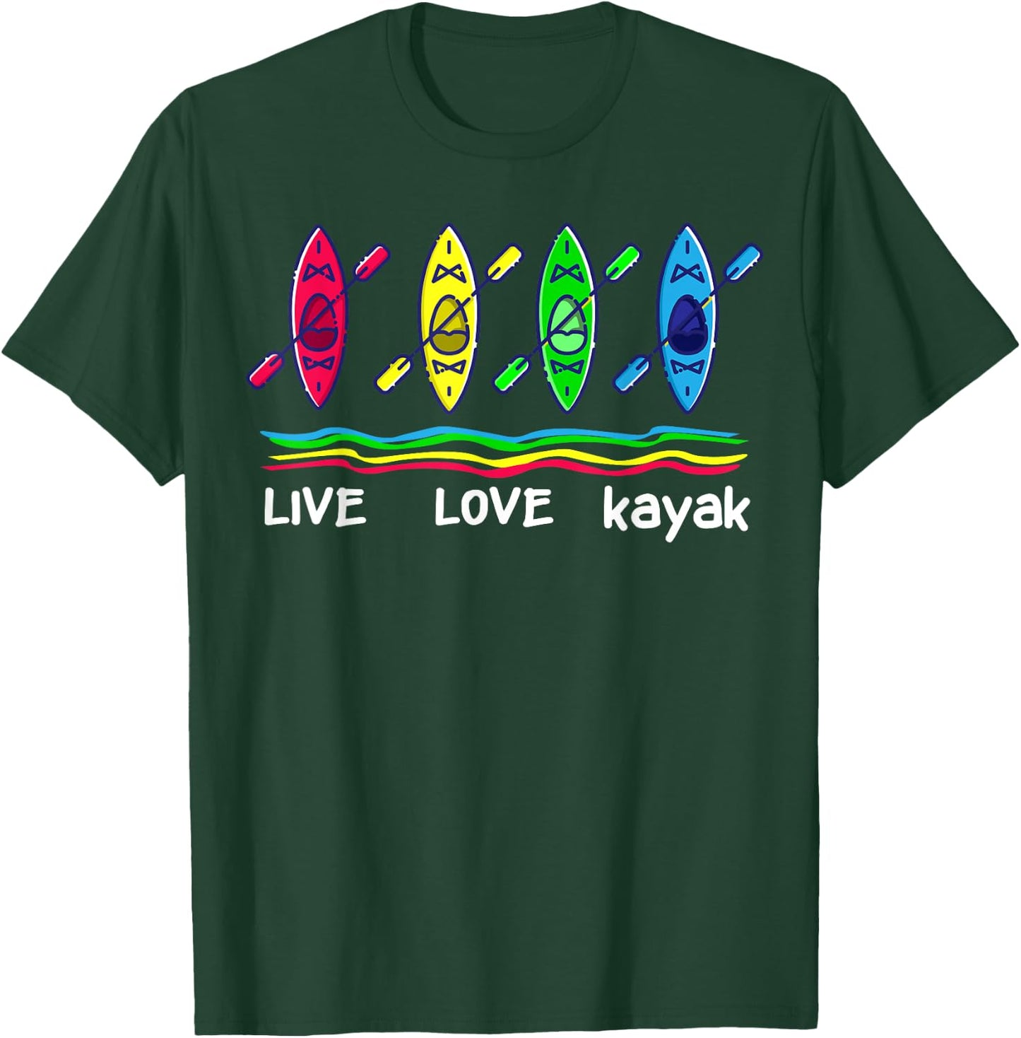 Cool Kayaks Shirt for Outdoor Funny Kayaking Boating T-Shirt - T-Shirt | Forest