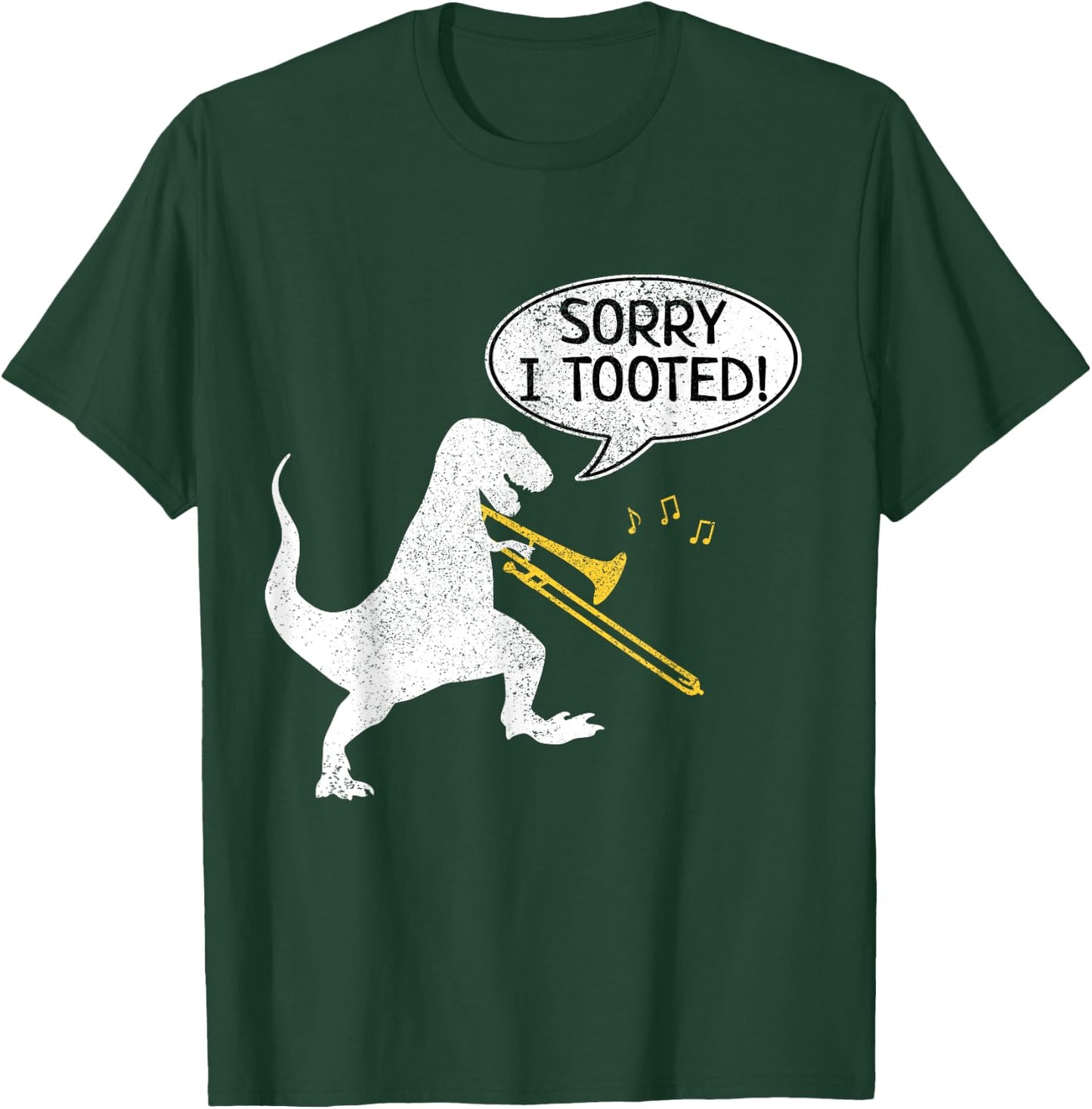 Sorry I Tooted Trombone Shirt Dinosaur Marching Band T-Shirt - T-Shirt | Forest