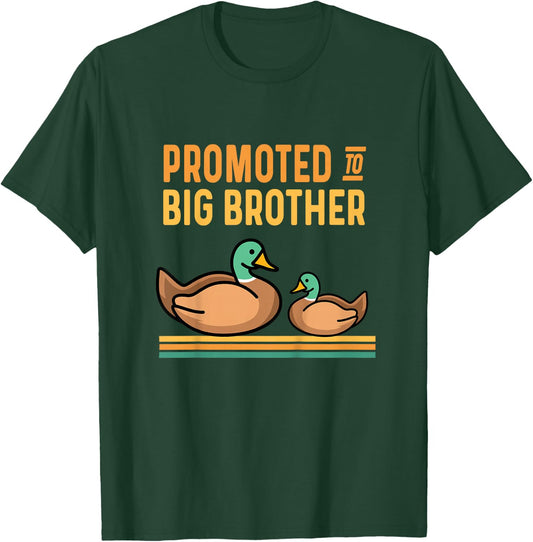 Promoted to Big Brother Baby Announcement - Duck Mallard T-Shirt - T-Shirt | Forest