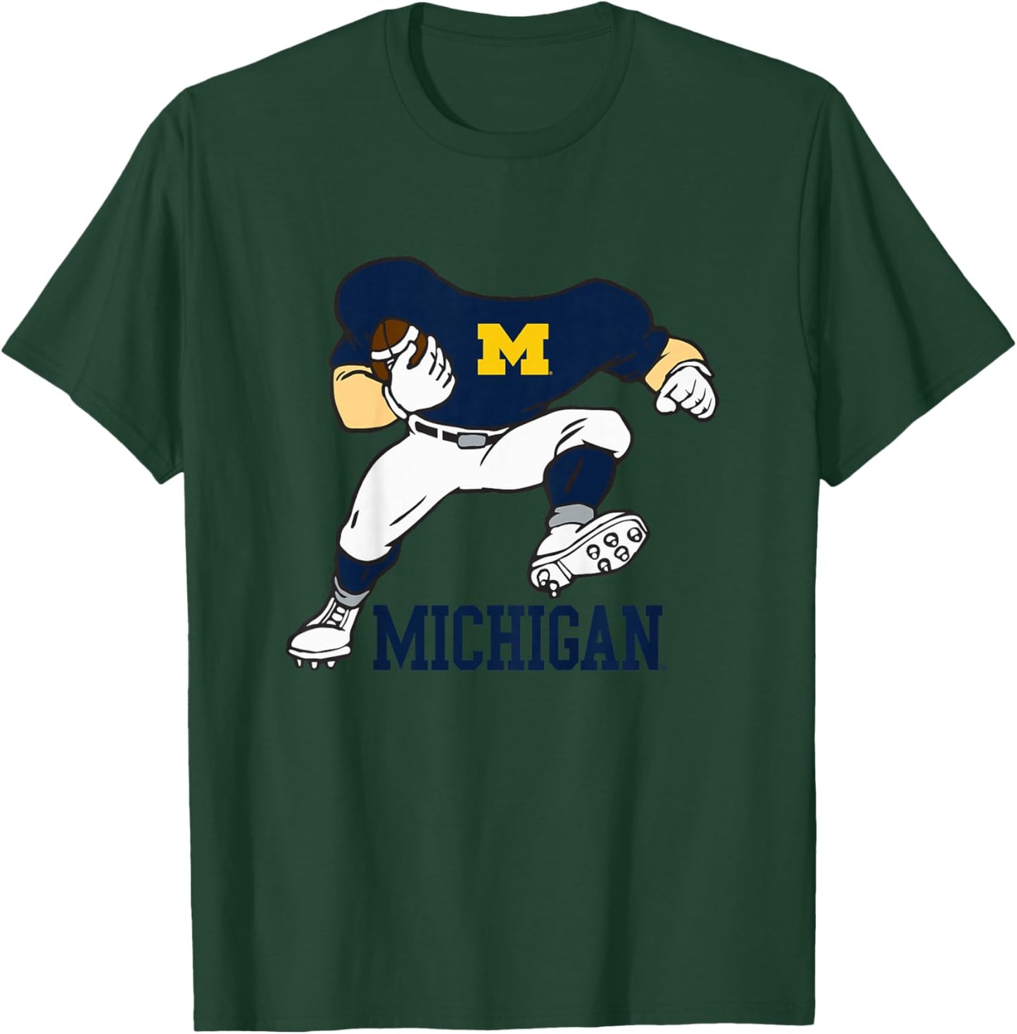 Kids Michigan Wolverines Kids Football Player Gray T-Shirt - T-Shirt | Forest