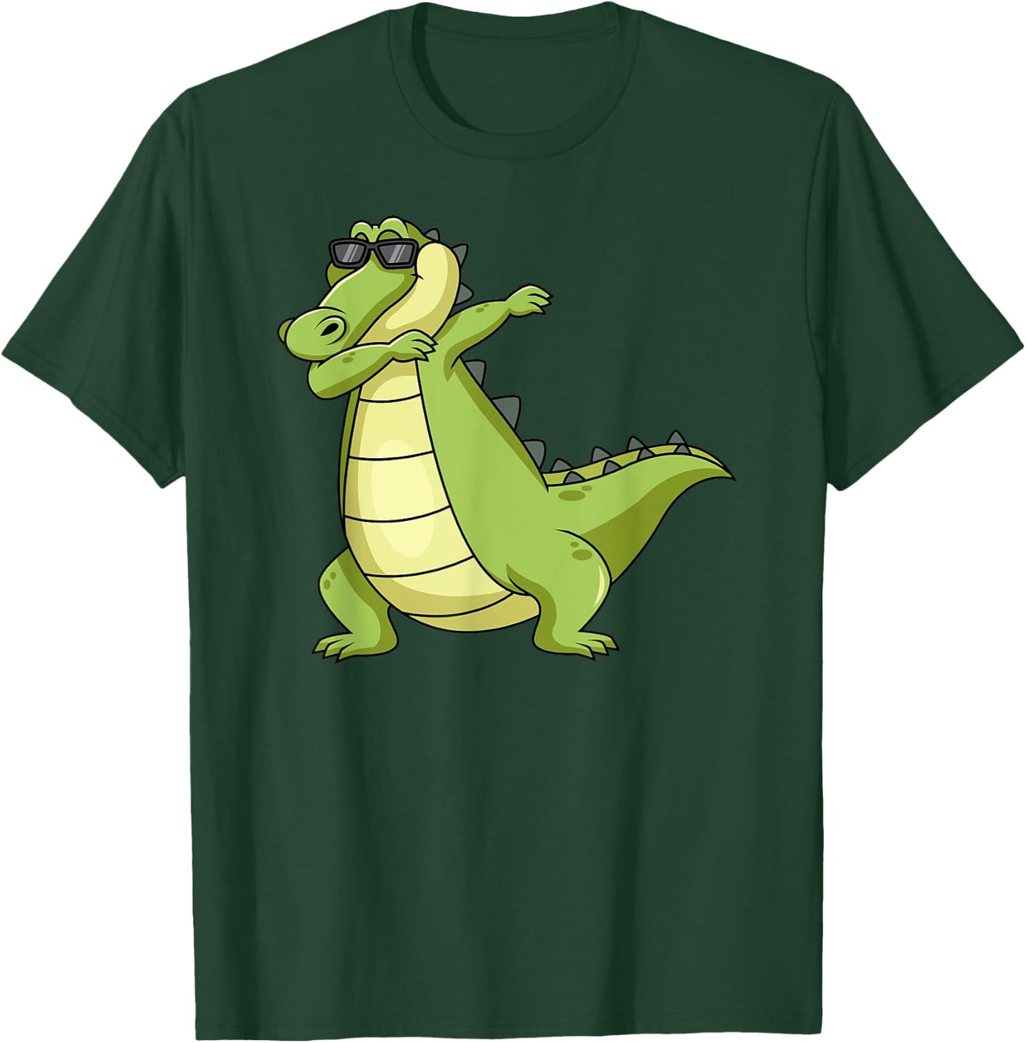 Dabbing Alligator Men Women Kids Gift T-Shirt - T-Shirt | Forest