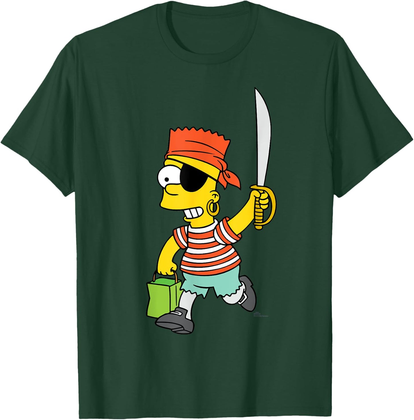 The Simpsons Halloween Bart Pirate Costume Trick or Treat T-Shirt - T-Shirt | Forest