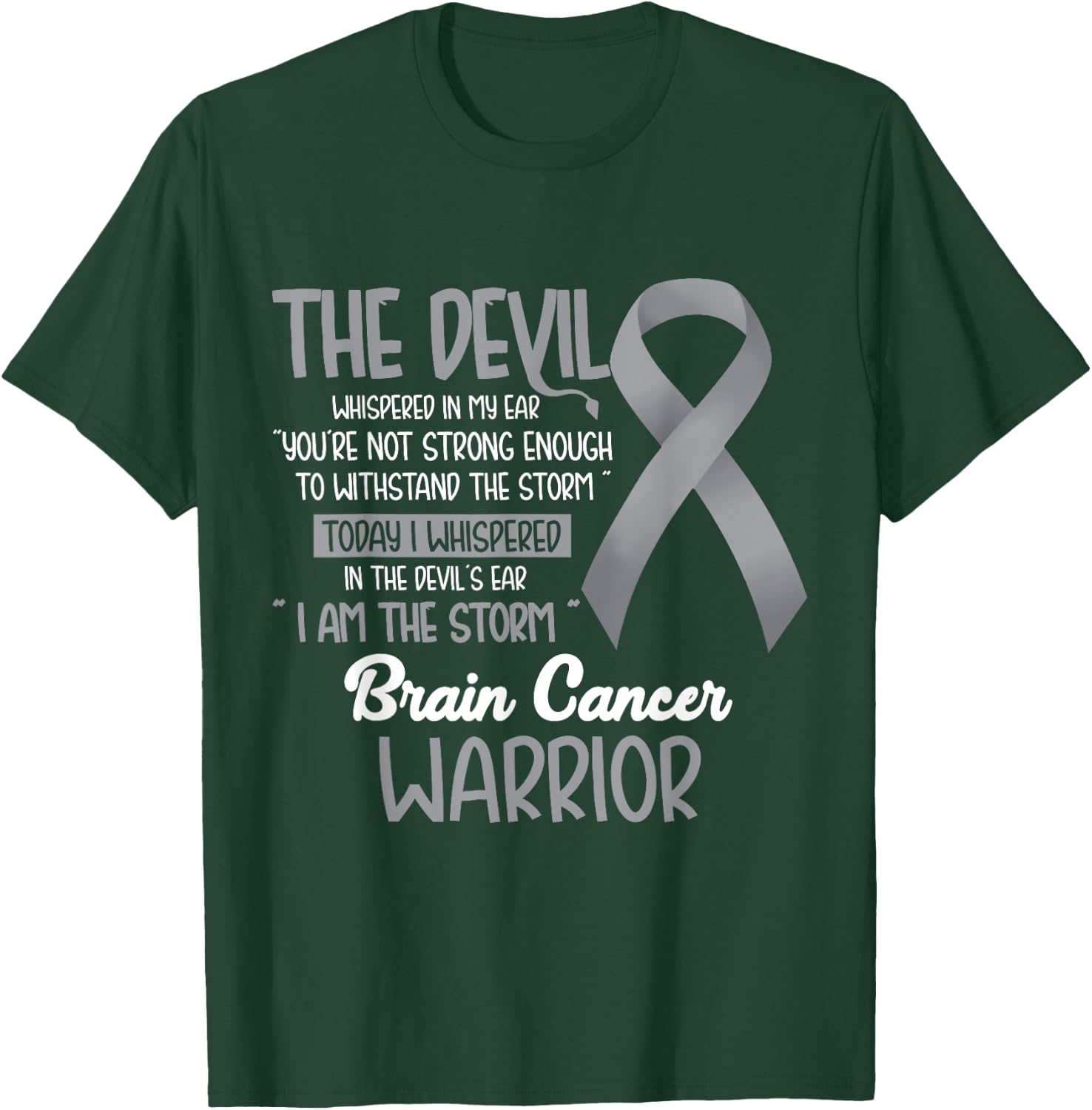 I am the storm Brain Cancer Warrior Shirt T-Shirt - T-Shirt | Forest