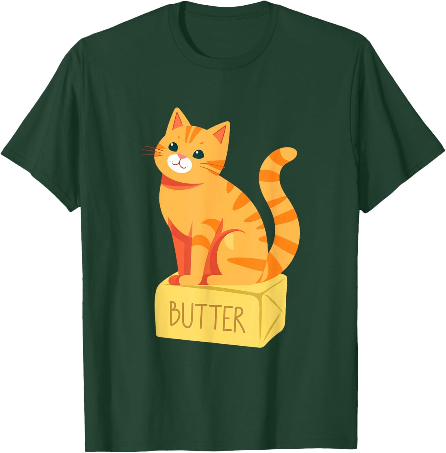 Cute The butter cat had a cat sitting on a stick of butter T-Shirt - T-Shirt | Forest