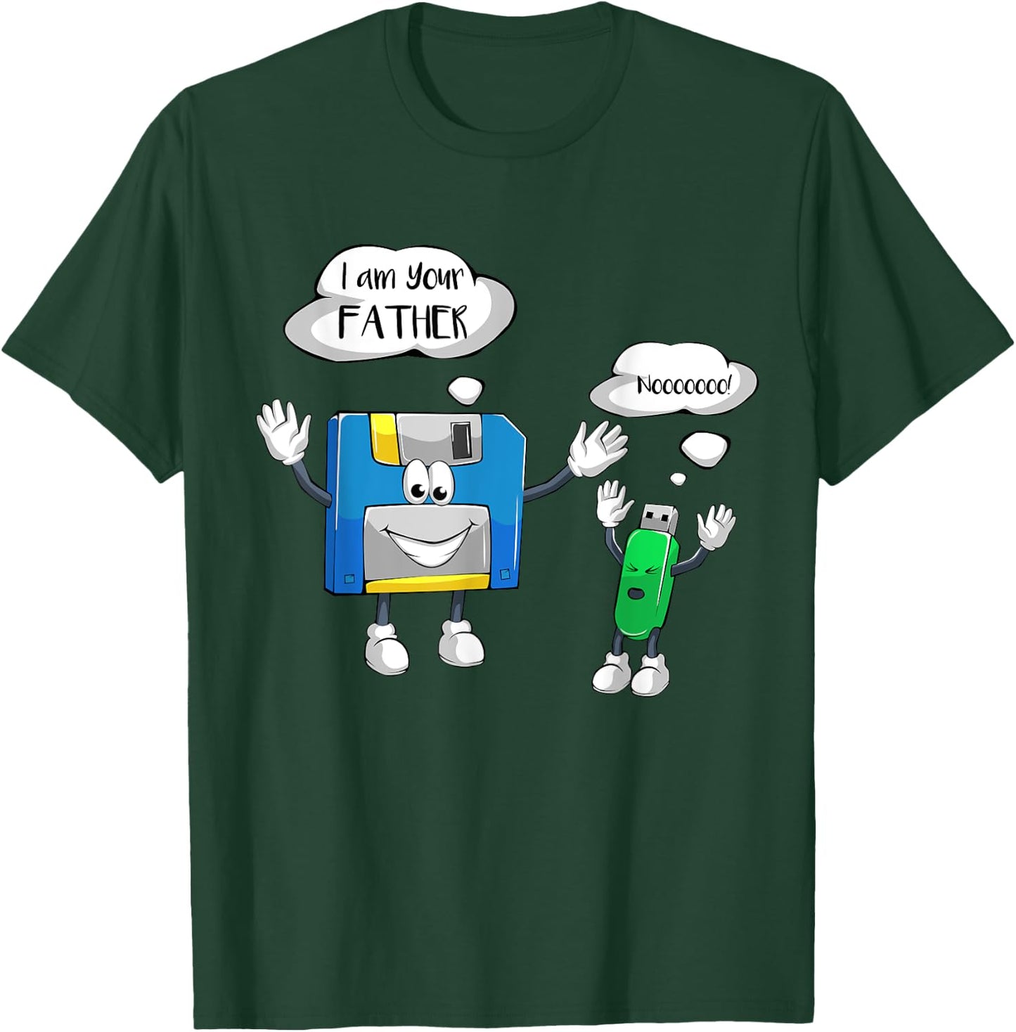 USB Floppy Disk Funny Computer Geek Programmer Gift T-Shirt - T-Shirt | Forest