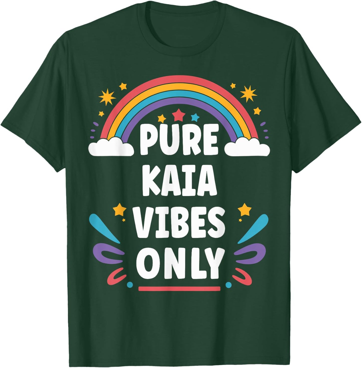 KAIA Vibes Only Cute Retro Girls KAIA Name T-Shirt - T-Shirt | Forest