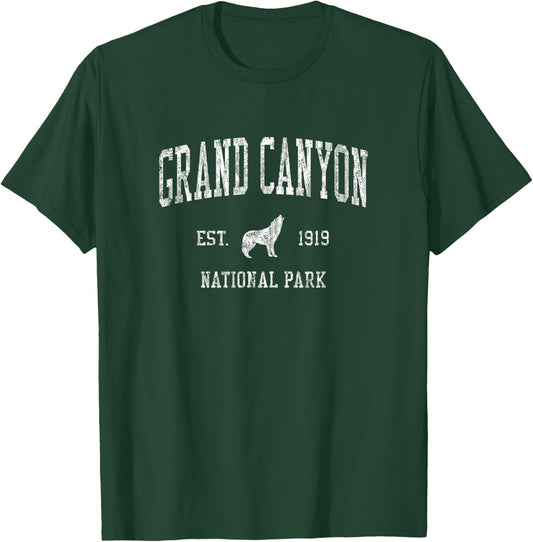 Grand Canyon Vintage National Park Sports Design T-Shirt - T-Shirt | Forest