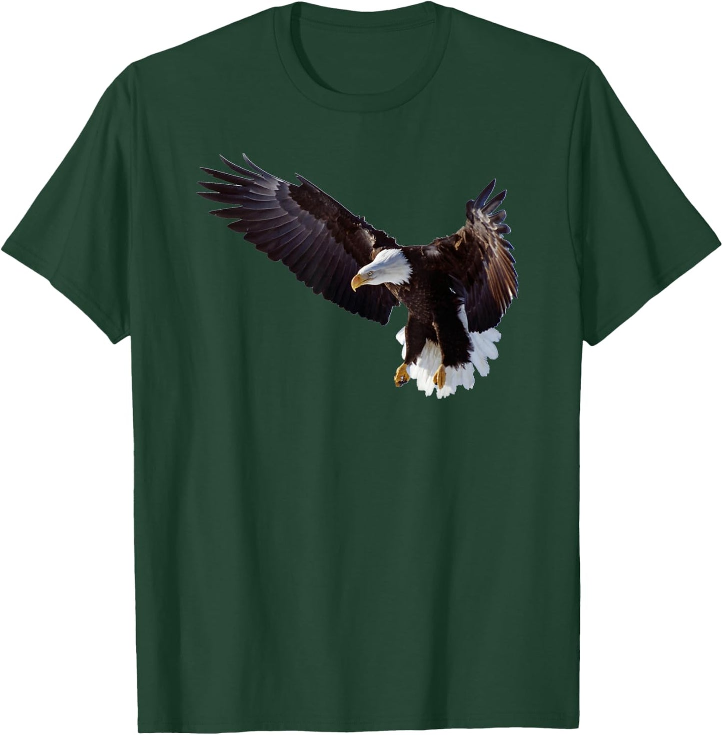 Lovely American Bald Eagle In Flight Photo Portrait T-Shirt - T-Shirt | Forest
