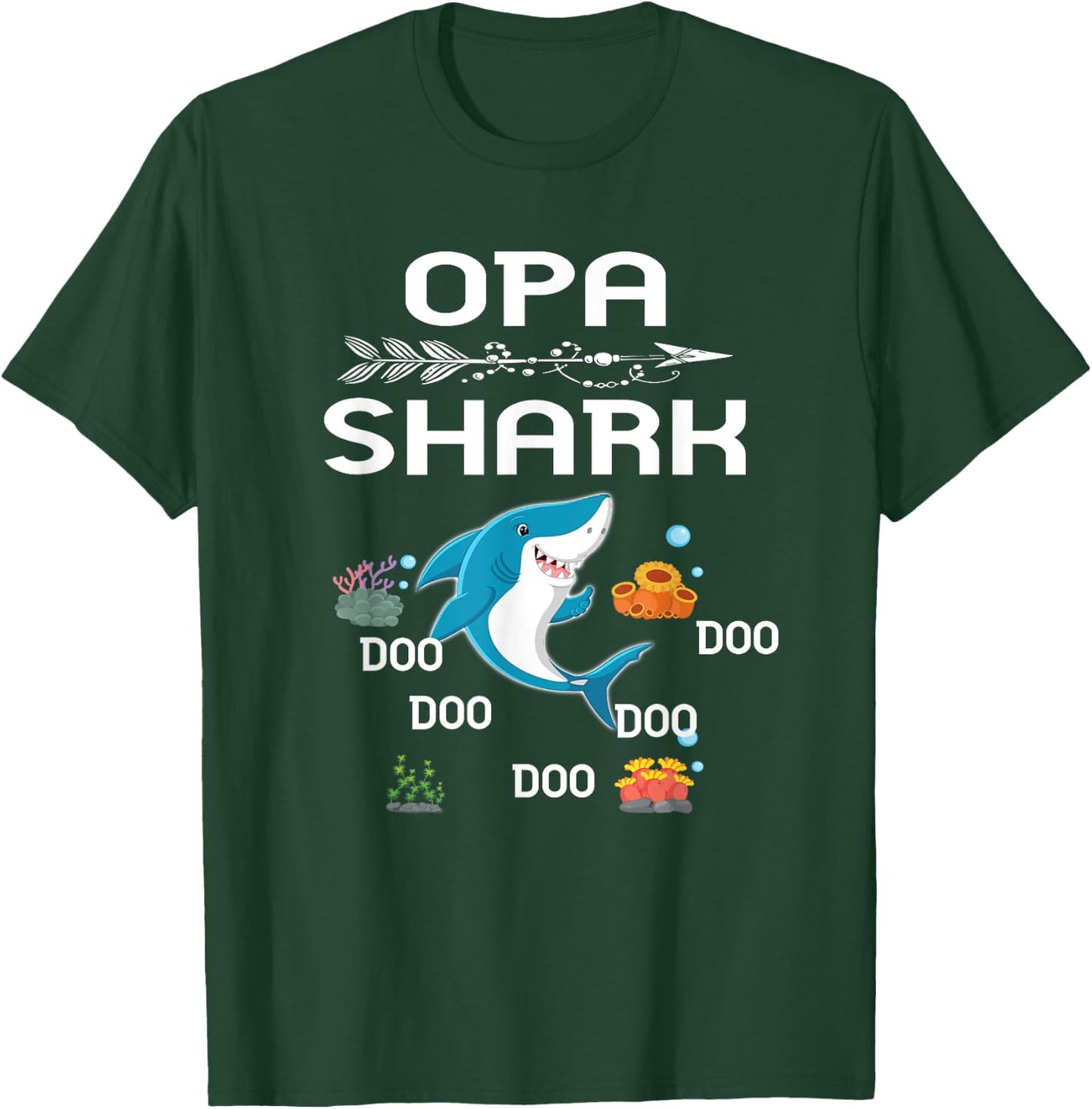 Opa Shark Shirt Fathers Day Gift For Opa T-Shirt - T-Shirt | Forest