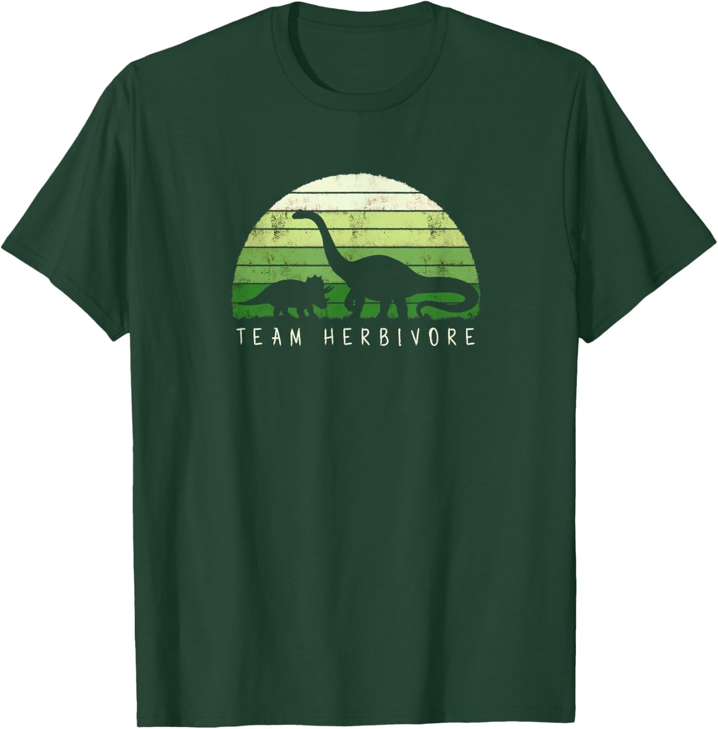 Team Herbivore Dinosaur Dino vegetarian vegan T-Shirt - T-Shirt | Forest
