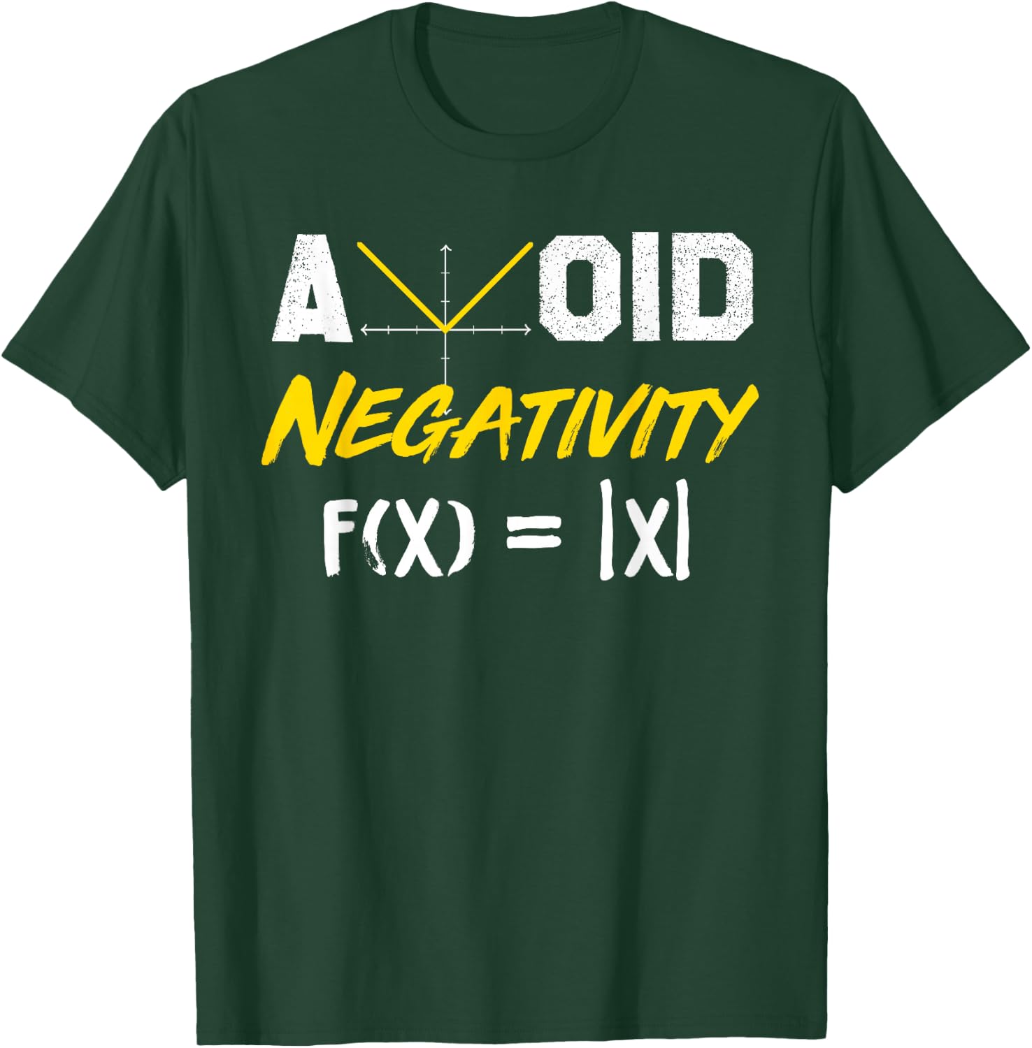 Avoid Negativity - Funny Math Pun Equation T-Shirt - T-Shirt | Forest
