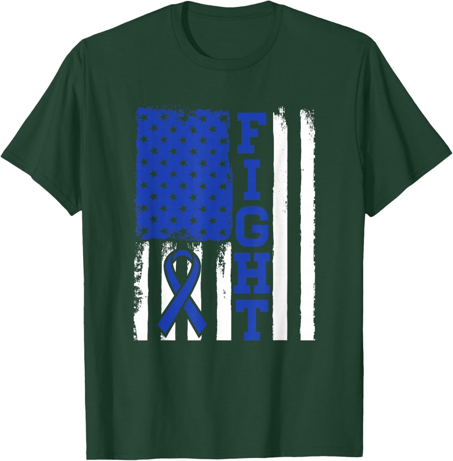 Fight Flag - Colon Cancer Shirt For Colon Cancer Fighter T-Shirt - T-Shirt | Forest