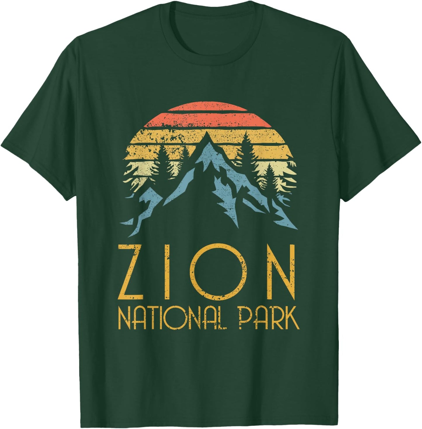 Vintage Retro Zion National Park Utah T Shirt T-Shirt - T-Shirt | Forest