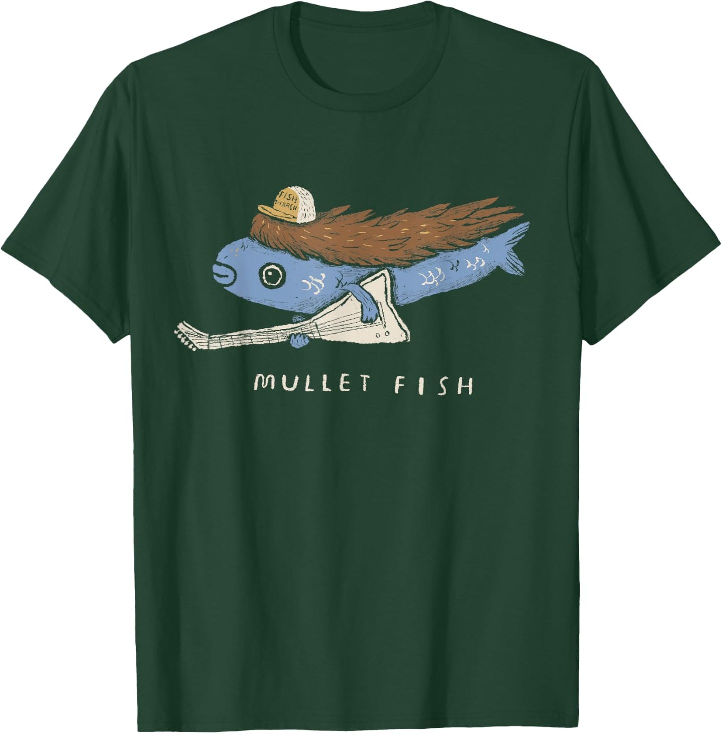 Funny Mullet Fish 80s Shirt. Heavy Metal. Fish . T-Shirt - T-Shirt | Forest