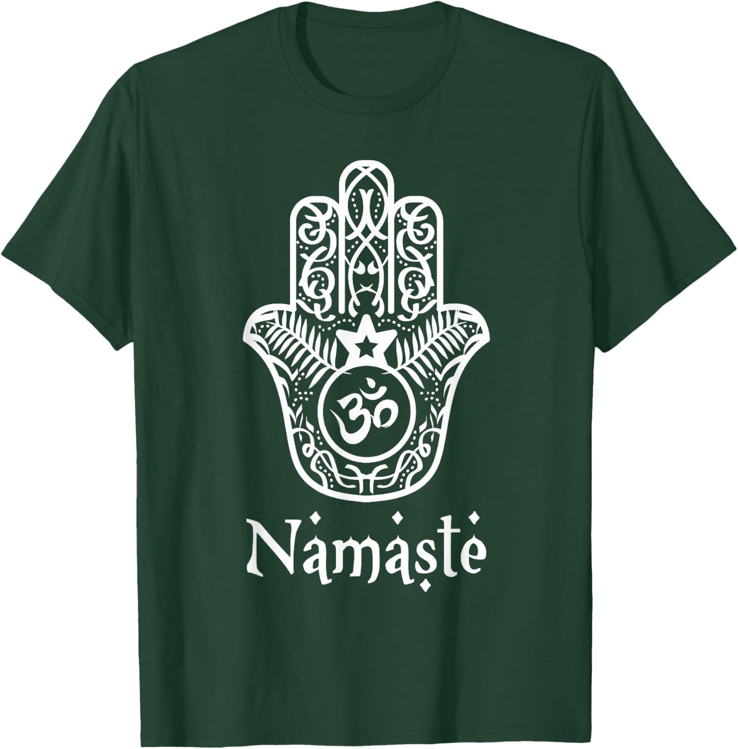 Namaste Hand Hamsa Yoga Hinduism vedas OHM t Shirt T-Shirt - T-Shirt | Forest