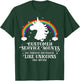 Customer Service Agents Magical Unicorns Funny Gift T-Shirt - T-Shirt | Forest
