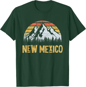 Vintage Retro NM New Mexico U.S. Mountain State T-Shirt - T-Shirt | Forest