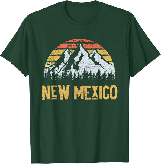 Vintage Retro NM New Mexico U.S. Mountain State T-Shirt - T-Shirt | Forest