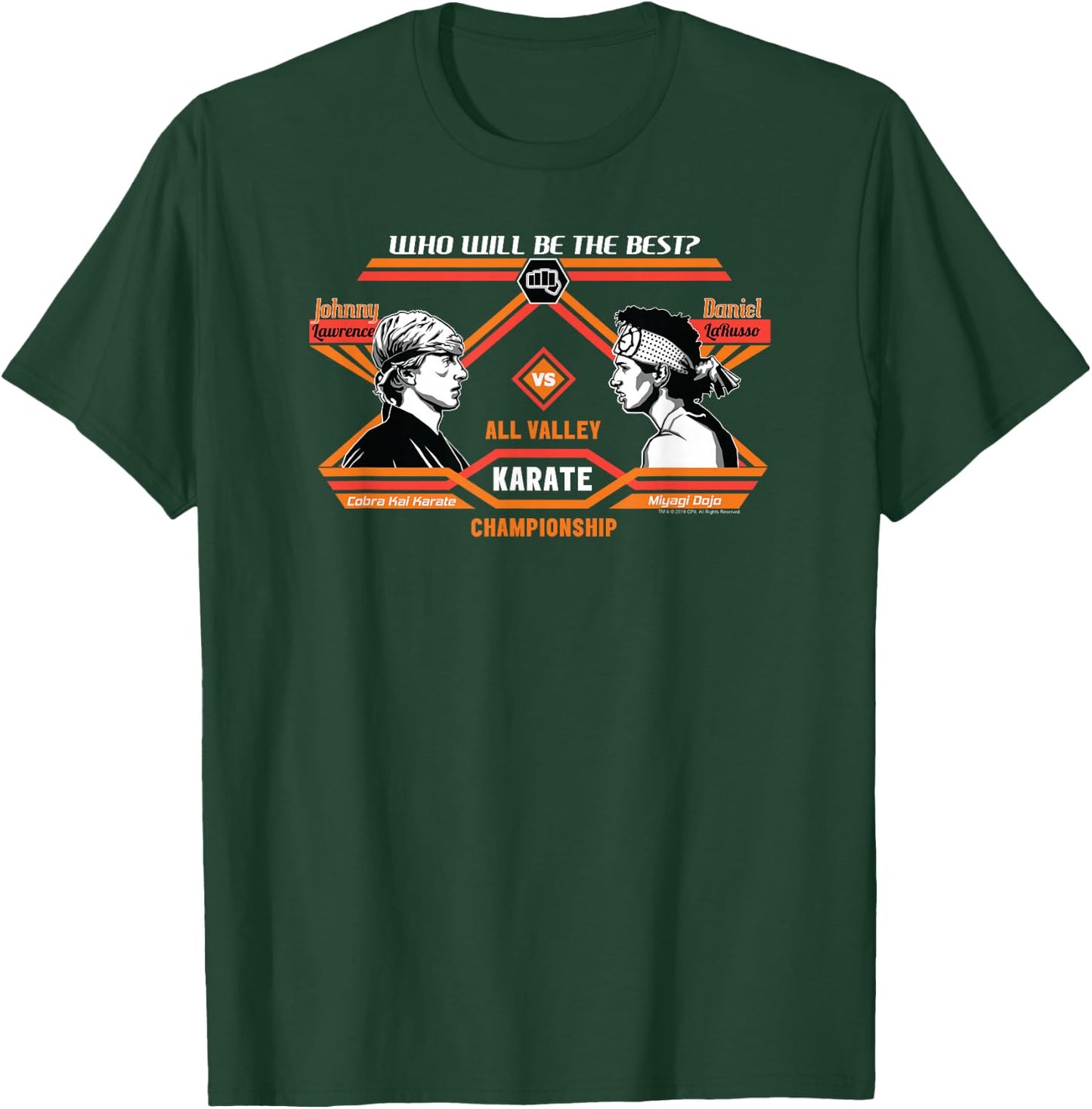 The Karate Kid Johnny VS Daniel All-Valley Karate Movie T-Shirt - T-Shirt | Forest