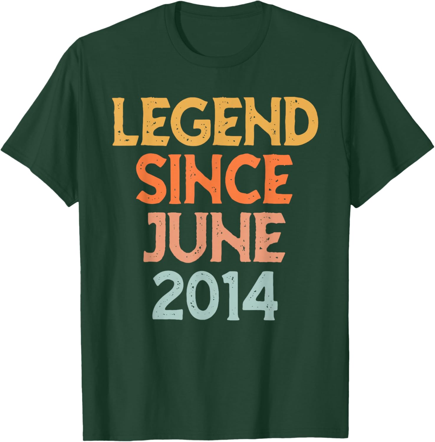 Vintage 2014 Women 12 Year Old June 12th Birthday T-Shirt - T-Shirt | Forest