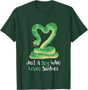 Kids Cute Snake | Gift Toddler Girls Boys | Boa Constrictor T-Shirt - T-Shirt | Forest