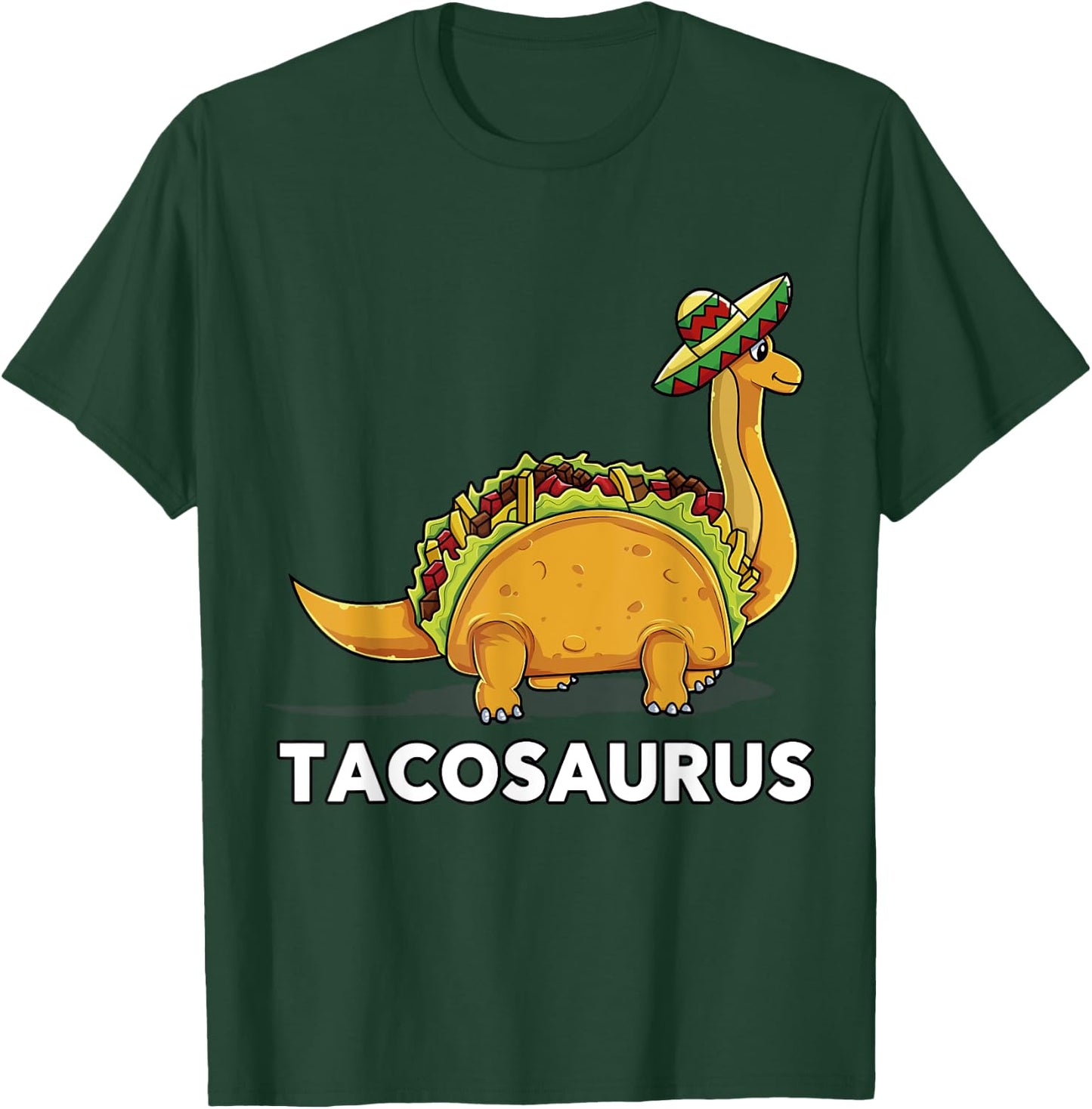 Tacosaurus Funny Dinosaur Taco Lover Gift T-Shirt - T-Shirt | Forest