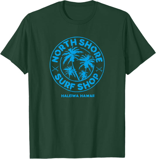North Shore Surf Shop Retro T-Shirt - T-Shirt | Forest