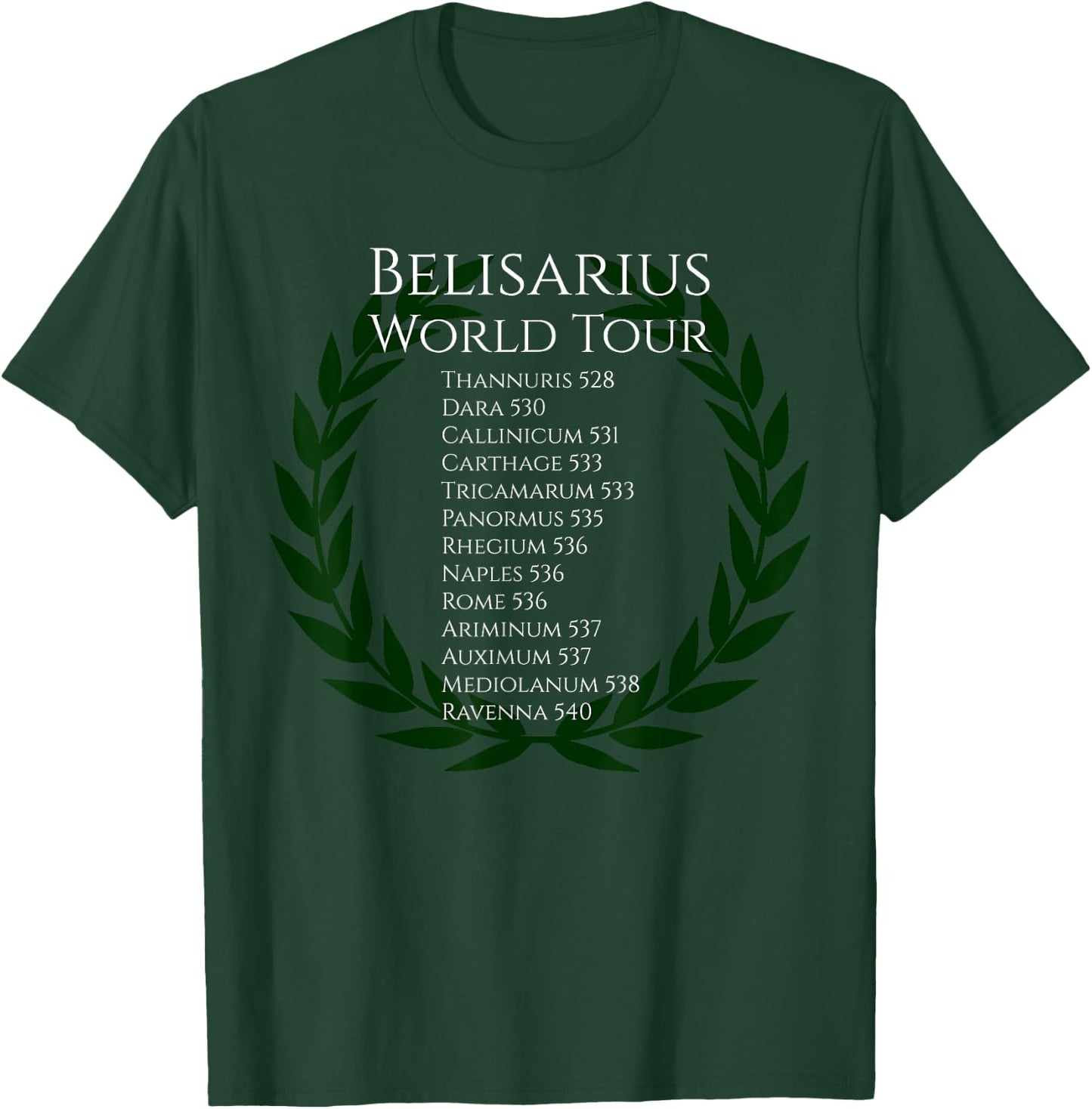 Byzantine Belisarius World Tour Medieval Roman History T-Shirt - T-Shirt | Forest