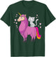 Cat Llamacorn Cute Cat Riding Llama for Llama Lovers Men Women Kids T-Shirt - T-Shirt | Forest